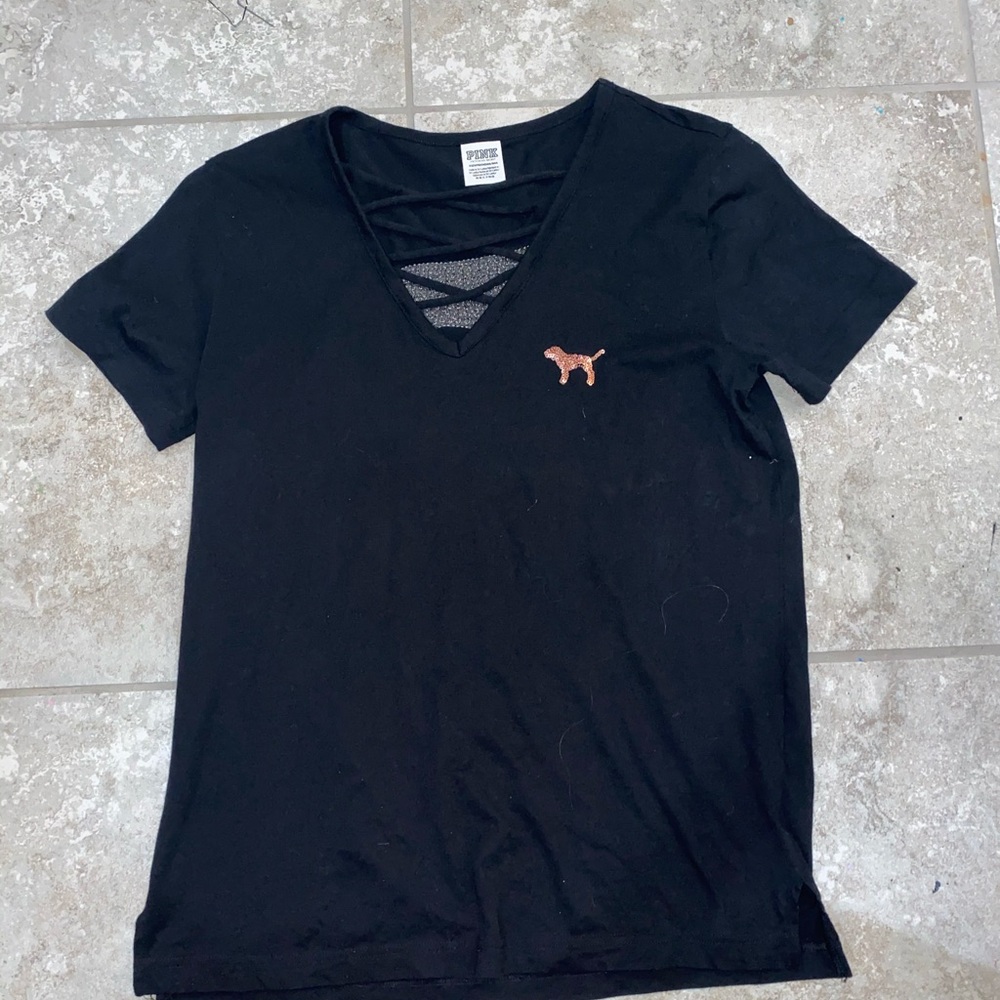 Victoria’s Secret PINK rose gold sequin shirt XS